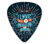 Guitar Picks Picks 12 Pack with Thin Box,Ethnic Stylized Valentines Swirls Floral Bloom Branches Attraction Friends,Special Guitar Plectrums Gift Set for Guitarist