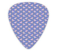 Guitar Picks Picks 12 Pack with Thin Box,Exotic Pink Aquatic Birds With Orange Beaks And Feet Pattern,Special Guitar Plectrums Gift Set for Guitarist