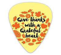 Guitar Picks Picks 12 Pack with Thin Box,Give Thanks With A Grateful Heart Autumn,Special Guitar Plectrums Gift Set for Guitarist