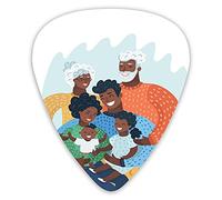 Guitar Picks Picks 12 Pack with Thin Box,Happy Cozy And Cute Multi-Generation Family Scene,Special Guitar Plectrums Gift Set for Guitarist