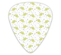Guitar Picks Picks 12 Pack with Thin Box,Happy Flying Dragons In Pastel Color Among Sketch Of Hearts Starts And Circles,Special Guitar Plectrums Gift Set for Guitarist