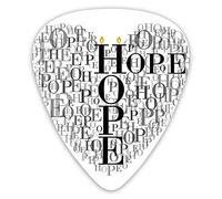 Guitar Picks Picks 12 Pack with Thin Box,Heart Shaped Hope Words Romantic Illustration With Candles Digital Art,Special Guitar Plectrums Gift Set for Guitarist