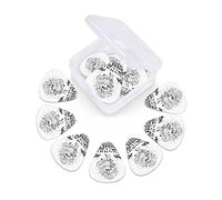 Guitar Picks Picks 12 Pack with Thin Box Hipster Sports bike Skates Tennis Racket Boxing Gloves Chess WorkTheme Special Guitar Plectrums Gift Set for Guitarist Multicolor