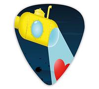 Guitar Picks Picks 12 Pack with Thin Box,Illustration Of A Underwater Submarine Finding A Heart Image,Special Guitar Plectrums Gift Set for Guitarist