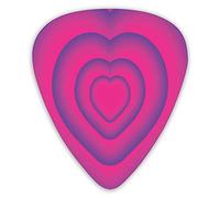 Guitar Picks Picks 12 Pack with Thin Box,Intertwined Hearts Love Symbol Gradient Tones Dynamic Illustration Print,Special Guitar Plectrums Gift Set for Guitarist