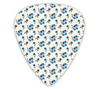 Guitar Picks Picks 12 Pack with Thin Box,Mountain Blueberries Fruit Branches Organic Cottage Garden Concept,Special Guitar Plectrums Gift Set for Guitarist