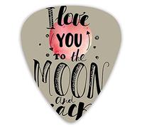 Guitar Picks Picks 12 Pack with Thin Box,My Valentine Romantic Attraction Couples Celebration Artistic Design,Special Guitar Plectrums Gift Set for Guitarist