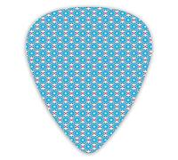 Guitar Picks Picks 12 Pack with Thin Box,Repeating Circle Pattern Composed Of Graphic Geometric Triangle Symbol,Special Guitar Plectrums Gift Set for Guitarist