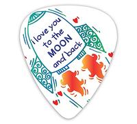 Guitar Picks Picks 12 Pack with Thin Box,Rocket Going To Space Galactic Motivation To Stars Happiness Valentines,Special Guitar Plectrums Gift Set for Guitarist