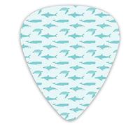 Guitar Picks Picks 12 Pack with Thin Box,Shark Loggerhead Sea Turtle Whale Caretta Caretta Swimming In The Ocean,Special Guitar Plectrums Gift Set for Guitarist