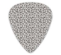 Guitar Picks Picks 12 Pack with Thin Box,Sketchy Box Figures With Ribbons In Different Shapes And Tiny Little Hearts,Special Guitar Plectrums Gift Set for Guitarist