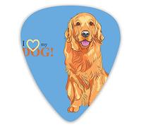 Guitar Picks Picks 12 Pack with Thin Box,Smiling Cute Dog Cartoon Style I Heart My Pet Theme For Animal Lovers,Special Guitar Plectrums Gift Set for Guitarist