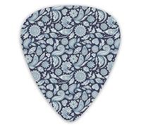 Guitar Picks Picks 12 Pack with Thin Box,Soft Colored Flower Designs With Quill Shaped Leaves With Curves Hearts,Special Guitar Plectrums Gift Set for Guitarist