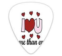 Guitar Picks Picks 12 Pack with Thin Box,Special Message Of Valentines Stylized Love Infatuation Theme,Special Guitar Plectrums Gift Set for Guitarist