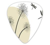 Guitar Picks Picks 12 Pack with Thin Box,Spring Dandelions Botany Blossoming Petals Essence Of Nature Growth Theme,Special Guitar Plectrums Gift Set for Guitarist