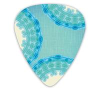 Guitar Picks Picks 12 Pack with Thin Box,Tie Dye Effect Image Mandala Ombre With Circles Rounds Ethnic,Special Guitar Plectrums Gift Set for Guitarist