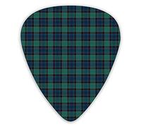 Guitar Picks Picks 12 Pack with Thin Box,Traditional Quilt Design Scottish Folklore Elements Plaid Pattern,Special Guitar Plectrums Gift Set for Guitarist