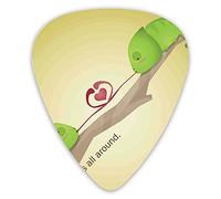 Guitar Picks Picks 12 Pack with Thin Box,Tree Reptiles On The Branch Valentines Love Is All Around In Planet Earth,Special Guitar Plectrums Gift Set for Guitarist
