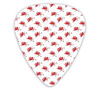 Guitar Picks Picks 12 Pack with Thin Box,Valentine Day Motif Sweet Kiss Love Icons Engagement Birsthday Affection Modern Art,Special Guitar Plectrums Gift Set for Guitarist