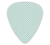 Guitar Picks Picks 12 Pack with Thin Box,Wavy Stripes Pattern Bicolor Illustration Of Curved Abstract Lines,Special Guitar Plectrums Gift Set for Guitarist