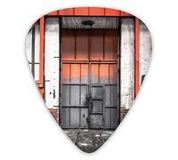 Guitar Picks Picks 12 Pack with Thin Box,WornLook Gate Entrance In The Grungy Structure Rustic Architecture,Special Guitar Plectrums Gift Set for Guitarist