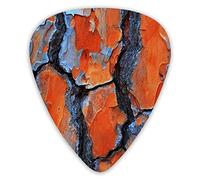 Guitar Picks Pine Bark Premium Bass Picks For Electric Guitar And Bass Guitars With Three Sizes (12 Pack)
