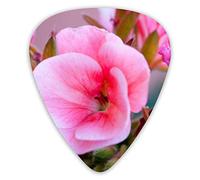 Guitar Picks Pink Open Flower 12 Pieces Ukulele Picks Including 0.46 mm 0.71 mm 0.96 mm