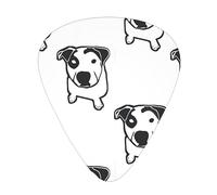 Guitar Picks,Pit Bull T Bone Graphic For Acoustic Guitar, Electric Guitar, Bass,Ukulele Three Size(12 Pack)