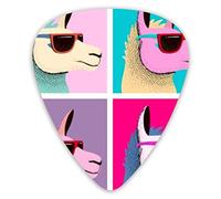 Guitar Picks Pop Art Funny Llama Premium Guitar Picks 12 Pieces Ukulele Picks Including 0.46 mm 0.71 mm 0.96 mm