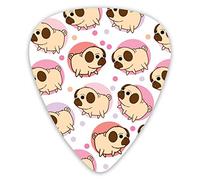 Guitar Picks Pugs Pattern Premium Guitar Picks 12 Pieces Ukulele Picks Including 0.46 mm 0.71 mm 0.96 mm