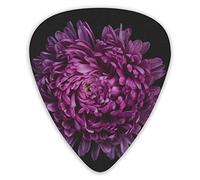 Guitar Picks Purple Daisy Flower Ukulele Picks 12 Pieces Including 0.46 mm 0.71 mm 0.96 mm