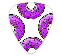 Guitar Picks Purple Doughnut 12 Pieces Ukulele Picks Including 0.46 mm 0.71 mm 0.96 mm