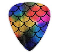 Guitar Picks Rainbow-Fish-Scale 12 Pieces Ukulele Picks Including 0.46 mm 0.71 mm 0.96 mm