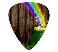 Guitar Picks Rainbow Gold Coin Ukulele Picks 12 Pieces Including 0.46 mm 0.71 mm 0.96 mm