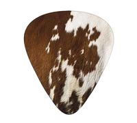 Guitar Picks,Red And White Cowhide Printing For Acoustic Guitar, Electric Guitar, Bass,Ukulele Three Size(12 Pack)