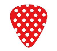 Guitar Picks Red And White Polka Dots Print 12 Pack Guitar Picks For Electric Acoustic Bass Guitar Ukelele
