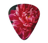 Guitar Picks Red Beautiful Flower Print 12 Pack Guitar Picks For Electric Acoustic Bass Guitar Ukelele