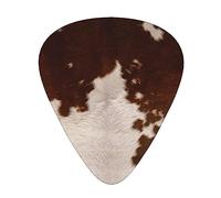 Guitar Picks Red Brown Cowhide Printed 12 Pack Guitar Picks For Electric Acoustic Bass Guitar Ukelele