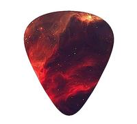 Guitar Picks Red Galaxy Printed 12 Pack Guitar Picks For Electric Acoustic Bass Guitar Ukelele