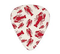 Guitar Picks Red Lobster Printed 12 Pack Guitar Picks For Electric Acoustic Bass Guitar Ukelele