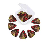 Guitar Picks Red Rose Garden 12 Pack Guitar Picks For Electric Acoustic Bass Guitar Ukelele