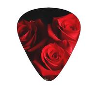 Guitar Picks Red Roses Print 12 Pack Guitar Picks For Electric Acoustic Bass Guitar Ukelele