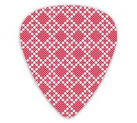 Guitar Picks Russian Slavic Cross Stitch Pattern Premium Bass Picks For Electric Guitar And Bass Guitars With Three Sizes (12 Pack)