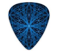 Guitar Picks Sacred Geometry Patterns Premium Guitar Picks 12 Pieces Ukulele Picks Including 0.46 mm 0.71 mm 0.96 mm