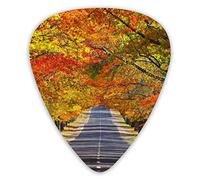 Guitar Picks Scenery Along The Way Maple Leaf 12 Pieces Ukulele Picks Including 0.46 mm 0.71 mm 0.96 mm