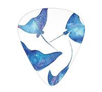 Guitar Picks Sea Animals Stingrays Printed Ukulele Bass Electric Acoustic Guitars Thin Medium Heavy 12 Pack(0.46/0.71/0.96 Mm)