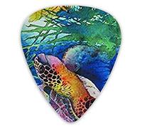 Guitar Picks Sea Turtle Watercolor Guitar Picks 12 Pieces Ukulele Picks Including 0.46 mm 0.71 mm 0.96 mm