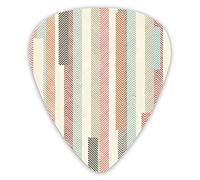 Guitar Picks Seamless Colorful Stripes Pattern Premium Picks Sampler Unique Guitar Gift (12 Count)