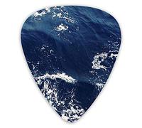 Guitar Picks Seawater Printed Premium Bass Picks For Electric Guitar And Bass Guitars With Three Sizes (12 Pack)