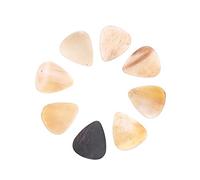 Guitar Picks Set, 8 Pieces Handcrafted Buffalo Horn for Acoustic, Electric, Ukulele, Mandolin, Banjo - Clear Tone, Durable Craftsmanship, Portable and Versatile